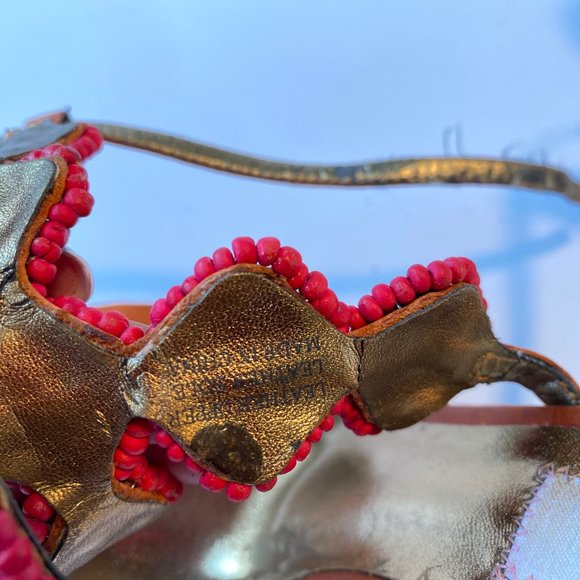 JLo by Jennifer Lopez Beaded Aztec Wedge Sandals - Picture 10 of 11